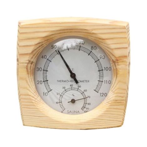Hygromètre thermomètre en bois accessoires de salle de Sauna mètre unique thermomètre d'humidité équipement de Sauna (1/2)