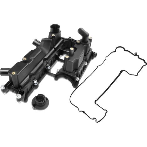 Tapa de culata, material plástico, función de válvula de ventilación, compatible con modelos Ford y Volvo, kit de juntas incluido, tornillos incluidos (1/5)