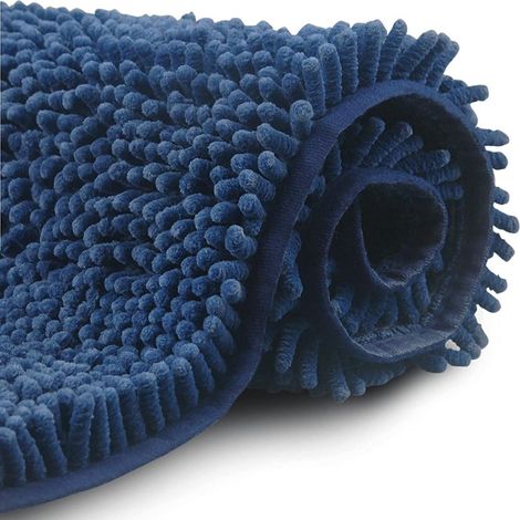 1 Tapis de bain, antidérapant, microfibre chenille, absorbant, lavable machine, salle de bain (1/5)