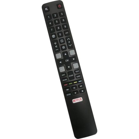 El mando a distancia ARC802N YUI1 es compatible con modelos TCL como 49C2US, 55C2US, 65C2US, 75C2US, 43P20US, C9I2E y 50E17US.