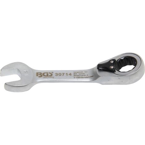 Llave combinada  corta  con carraca reversible  14 mm (1/3)