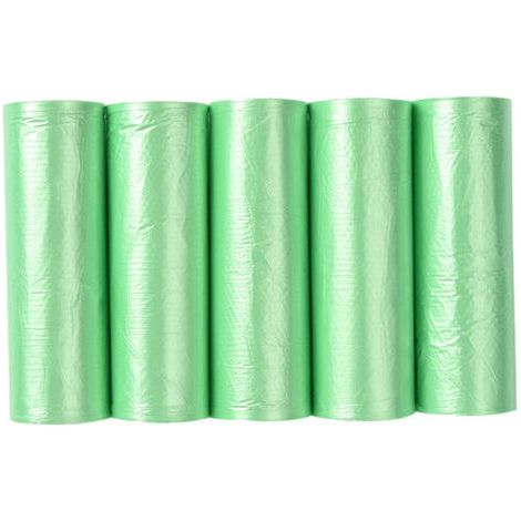 BUNTHAUS Ahlsen Lot de 100 sacs poubelle bio résistants aux déchirures pour cuisines et aliments  compostables et biodégradables Sacs à déchets en