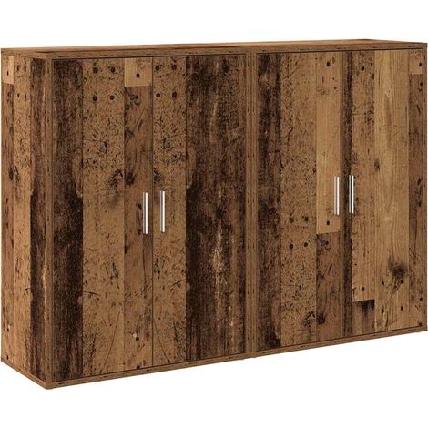 Maison Exclusive - Credenza 2 pcs Legno vecchio 60 x 31 x 84 cm Legno multistrato