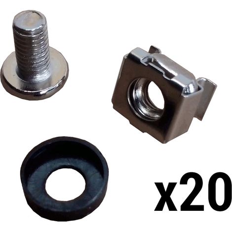 Kit de visserie, pour coffret et baie 19" (20 pièces)