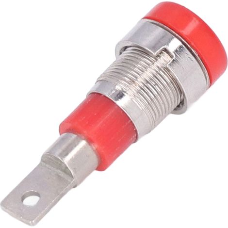 Lot de 10 prises bananes 4 mm, haute performance et longue durée de vie, pour connexions électriques (rouge). (1/5)