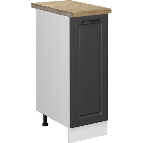 Meuble de cuisine R-Line, Anthracite campagne, 30 cm , PT Chêne, Vicco
