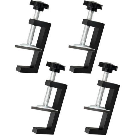 4 Pièces Serre Joint Kit, Plage de Serrage 10-57mm Pince G Réglable, Serre Joint Menuisier Clip de Fixation, Outils Accessoires pour Pince de Table, Convient pour la Fixation Du Bois, Des Table