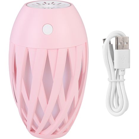 300ml 3en1 Humidificateur Silencieux Fleur d'Olive, Ventilateur LED Lumière Nocturne USB Mini Lampe d'Ambiance Colorée Décoration Maison Rose (1/5)