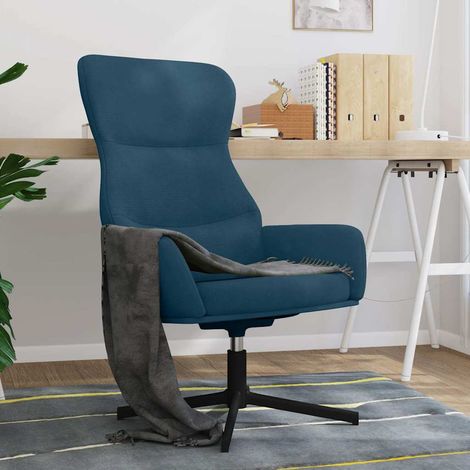vidaXL Sillón de relax de terciopelo azul (1/5)