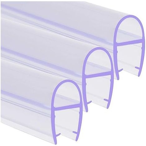 QAZQA Joint de douche de rechange 3 x 100 cm - Pour porte en verre de 10mm d'épaisseur - Avec déflecteur d'eau (1/5)