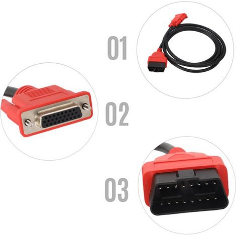 Câble de scanner OBD Câble de diagnostic OBD 26 pince à 16 pin Transmission stable flexible EAX0068L10B pour auto outil (1/5)