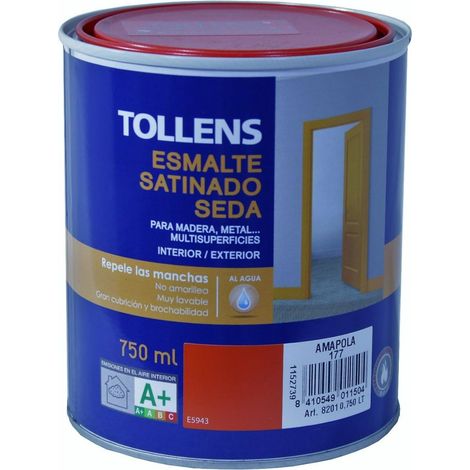 Tollens Esmalte Satinado al agua Amapola 750 Ml