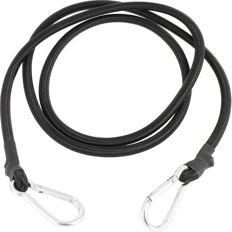 Tendeur élastique de 2m avec Mousqueton, diamètre 8 mm Sandow 2m, 8 mm résistant, mousqueton antidérapant, Fixation bâche, vélo, camping (1/5)