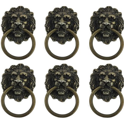 (6 Pièces) Poignée Bouton Meuble, Meuble Ancien Lionz Main Dans,Bouton de Poignée Rétro,Convient Aux Poignées de Meubles, Pratique et économique (1/5)