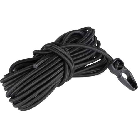 Corda Elastica 12m con Clip, Tenditore per Telo (1/5)