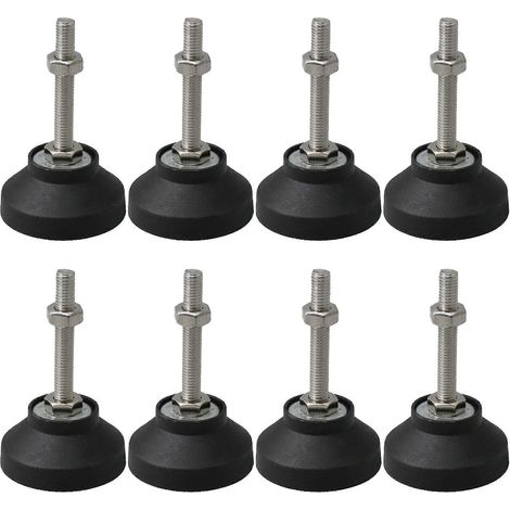 8 roulettes réglables pour meubles, pieds de nivellement de table M8x53mm (1/5)
