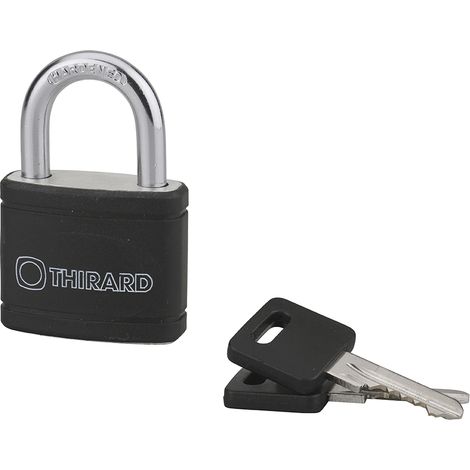 THIRARD - Cadenas à clé Maxium Color Noir, intérieur, aluminium, 40mm, 2 clés - THIRARD