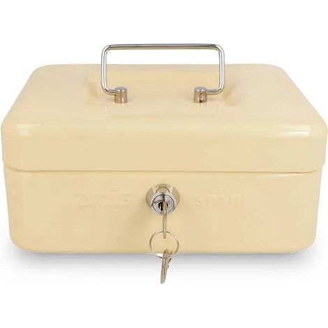 AMIG Coffret à monnaie 2153 250 x 180 x 90 mm Acier Ivoire