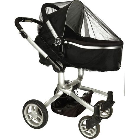 Moustiquaire élastique pour landau, protection anti-insectes universelle 140 cm, couleur noire, fixation élastique, pièce unique pour poussette de bébé