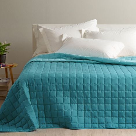 Caleffi - Copriletto-trapuntato Modern Tinta Unita Piazza e Mezza Anice (1/3)