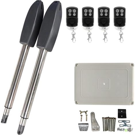 Kit d'ouvre-Portes automatiques Kit d'ouverture de Porte pivotante électrique Automatique 400KG pour Accessoires de Portail Coulissant (Color : 4 Remote with Light, Size : 1 UK) (1/5)