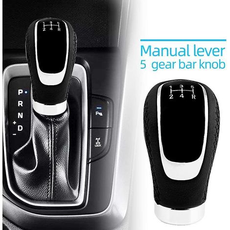 noir Universel Accessoire Voiture Tuning 5 Vitesse Changer Pommeau De Levier Vitesse Pour Manuel Automatique 8mm 10mm 12mm Diamtre,noir Couture (1/5)