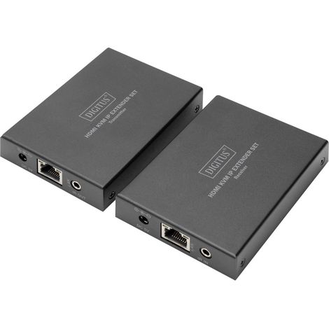Digitus DS-55507 HDMI / RJ45 Adaptateur [1x HDMI femelle - 1x HDMI femelle] noir 4K UHD C875882 (1/4)