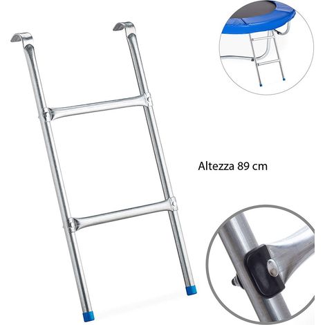 Scaletta alt 89 cm per Tappeto Elastico Diametro 305 400 Trampolino 2 Gradini