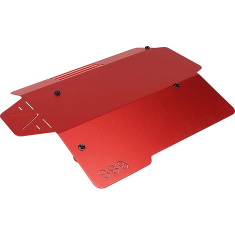 Tapa del compartimento del motor, aluminio resistente, fácil instalación, color rojo. (1/2)