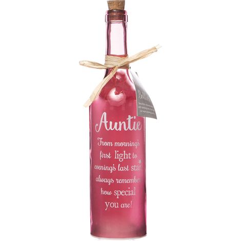 Boxer Gifts Bottiglia Luminosa in Vetro con Luce a LED, Ideale, Etichetta Regalo, Rosa, Regular (1/4)