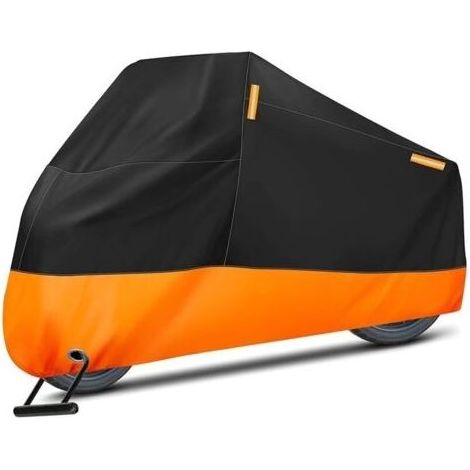 Housse Moto Impermeable, Bâche Protection Moto Exterieur Interieur Étanche, 210D Protection au Pluie poussière UV, Motorcycle Cover Hiver Été pour Moto Scooter Moto (245x105x125cm) (1/4)