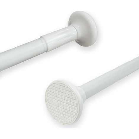 Tringle Rideau De Douche Extensible Sans Perçage Tringles à rideaux ajustable Acier inoxydable tringles à rideaux de porte de Armoire pour rideaux de douche, Chambre, longueur 70-120 cm (1/5)