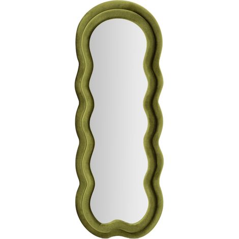 Miroir mural Miki en velours vert 60 x 4 x 160 cm (1/5)