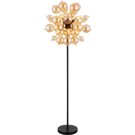 Globo - lámpara de pie - Udo - latón negro - metal - Ø 55cm - E14 (1/5)