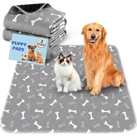 Alese Chien, 2 Pièces Tapis Absorbant Chien, 45x60 Tapis de Propreté Chien avec Fond Antidérapant, Puppy Pads Anti-Fuite et Résistante (1/5)