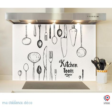 Fond de hotte : Ustensiles de cuisine - Verre trempé - 90 cm - 60 cm (1/5)