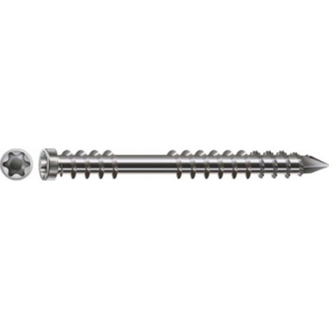 Spax – Vis terrasse Tête cylindrique TC TORX T25 5x50mm – Inox A2 pour bois dur – Vissage rapide en série – Lot de 1 pièce