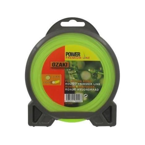 Coque fil nylon rond 2,4 mm x 15 m OZAKI - qualite professionnelle - fabrication francaise (1/3)
