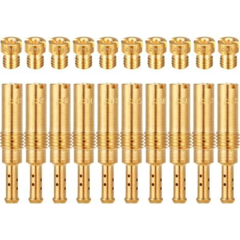 Set di 20 getti per carburatore (10 getti principali e 10 getti del minimo), accessori per carburatore Keihin OKO CVK KOSO PE PWM