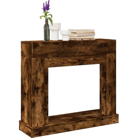 Kaminumrandung Räuchereiche 100x30x87,5 cm Holzwerkstoff