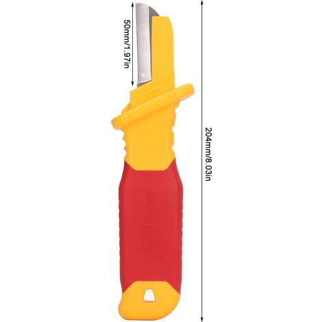 Couteau à dénuder les gaines de câbles 1000 V haute tension, résistant à l'isolation magnétique, pour électricien KN001 (1/4)