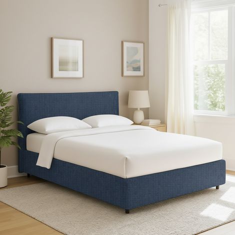 Letto Singolo Louth, Sfoderabile, Contenitore Made in Italy, blu (1/5)