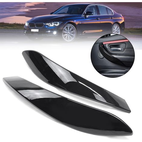 Lot de 2 garnitures extérieures de poignée de porte intérieure pour F30 3GT F80 F31 F32 F36 12-19 (noir) (1/5)