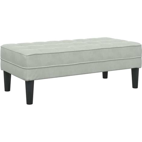 banc Gris clair 113 x 57 x 39 cm Velours CFW959530 (1/5)