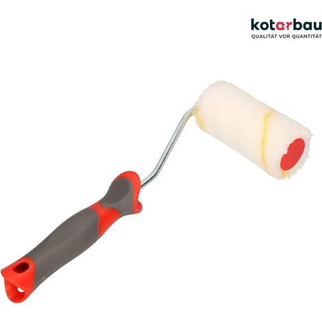 Kotarbau – Rouleau à peinture 100 mm – Poignée en caoutchouc ergonomique – Couverture en polyamide pour application précise – Pour peintures et vernis