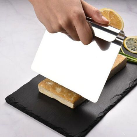 AIDE DE CUISINE MULTI-USAGE en acier inox 304 - ramasse légumes, ustensiles de cuisine inox, raclette legumes cuisine et grattoir à (1/4)