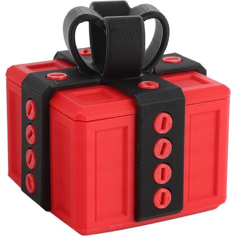 Boîte cadeau agaçante avec vis – Boîte cadeau amusante imprimée en 3D pour ranger les jouets – Décoration de Noël