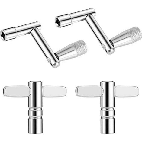 Llaves de afinación para batería (juego de 4): Afinador universal y llave de velocidad de movimiento continuo para bateristas y percusionistas.