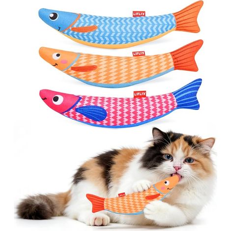 Catnip Toy, Catnip Toy, Fish Shape Toy for Indoor Cats and Kittens, Catnip Toys, Crinkle Fish Shape Toys for Bored Cats (1/5)