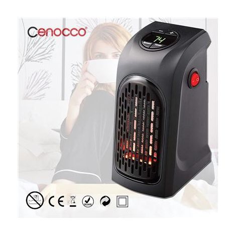 Chauffage de chantier électrique céramique 2000W – Protection contre la surchauffe – Affichage numérique LED – Pour espaces confinés – Cenocco